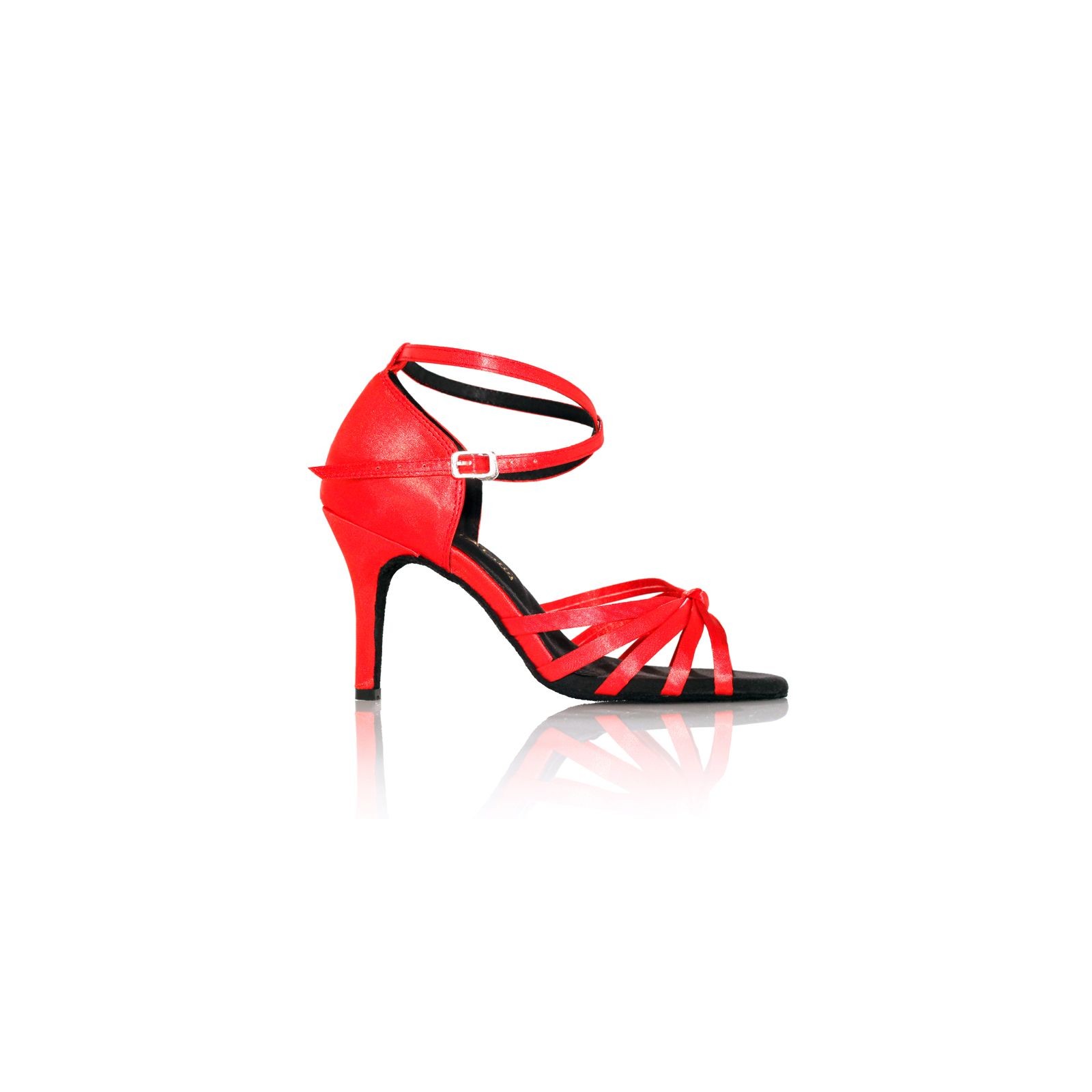 BL05 - Rosso Latino - Chaussure de danse en cuir rouge