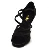 Chaussures de danse Label Latin "Helena" Satin noir et tulle