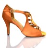 Chaussures de danse Label Latin "Mica" satin tan