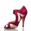 Chaussures de danse Label Latin "Monica" satin bordeaux