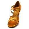 Chaussures de danse Label Latin "Natalia" satin tan