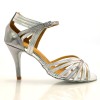 Chaussures de danse Label Latin "Nora" simili cuir argent