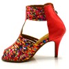 Chaussures de danse Label Latin "Oxana arlequin" satin arlequin