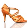 Chaussures de danse Label Latin "Rava" satin tan