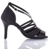 Chaussures de danse Label Latin "Sasha" satin noir et strass