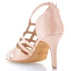 Chaussures de danse Label Latin "Sasha" satin tan flesh et strass