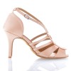 Chaussures de danse Label Latin "Sasha" satin tan flesh et strass