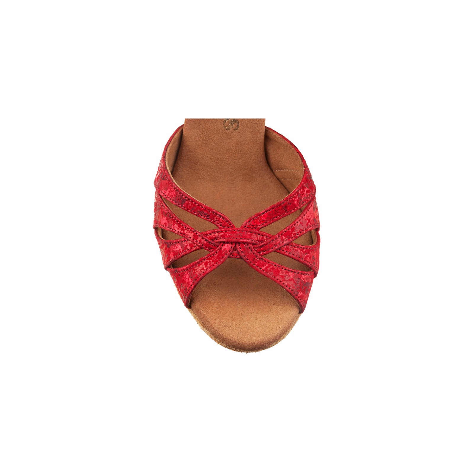 BL05 - Rosso Latino - Chaussure de danse en cuir rouge